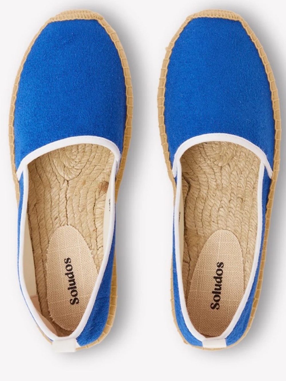 Soludos Women’s  Original French Blue White Terry Espadrille Shoes Sz 9 New